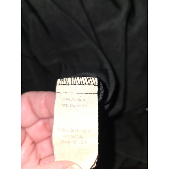 JGs Mad Lab Womens Black Wearable Art Blouse With Colorful Trim/Embroidery - Picture 4 of 8